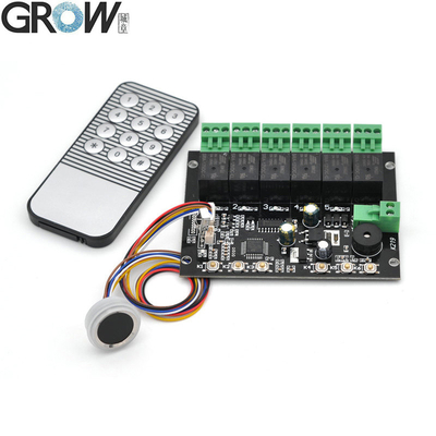GROW K219-A+R502-F DC12V 6 รีเล่ K219-A แผ่นควบคุมไกลอินฟราเรดลายนิ้วมือ+R502-F โมดูลลายนิ้วมือขนาดเล็กกันน้ํา