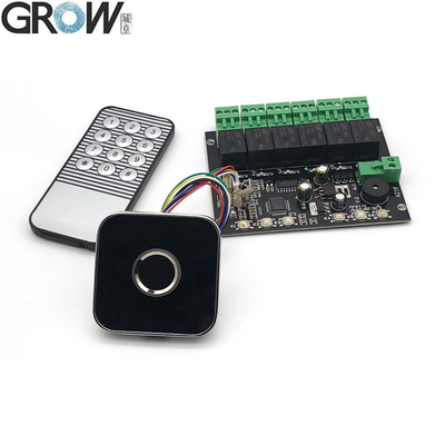 บอร์ดควบคุมรีโมทอินฟราเรดลายนิ้วมือ GROW K219-A+R502-AW สำหรับควบคุมการเข้าออกประตู พร้อมเอาต์พุตรีเลย์ตั้งเวลาได้
