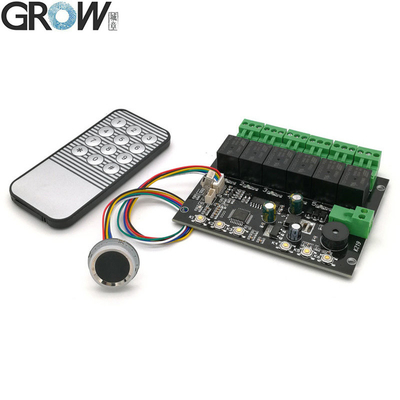 GROW K219-A+R502-A DC12V 6 รีเล่ บอร์ดรีโมทควบคุมอินฟราเรด โปรแกรมเวลา รีเล่ลายนิ้วมือ