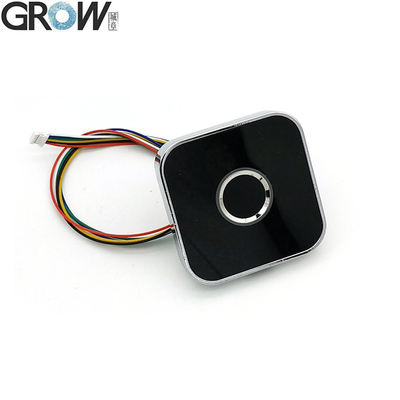 GROW R502-AW Zinc Alloy Round Ring LED Control DC3.3V เครื่องสแกนเซ็นเซอร์โมดูลลายนิ้วมือขนาดจุ