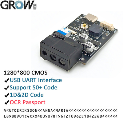 โกร GM69PRO 1280*800 CMOS OCR / 1D / 2D Barcode Scanner Module การสนับสนุน Ocr รหัสเดินทาง